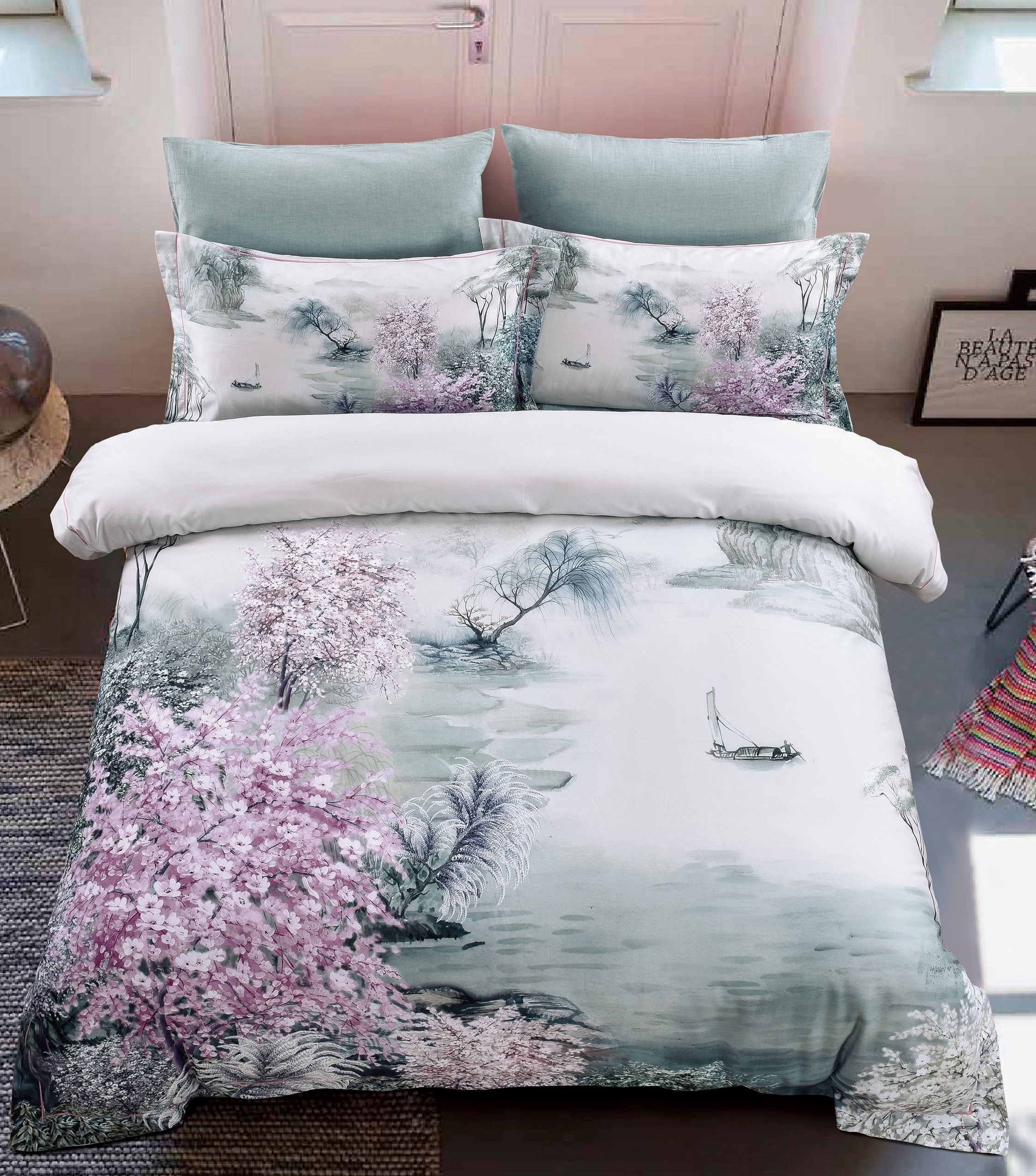 Комплект постельного белья Египетский хлопок семейный TIS05-811 код1098