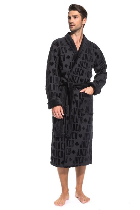 Стильный махровый халат Black Jack (PM France 937) черный