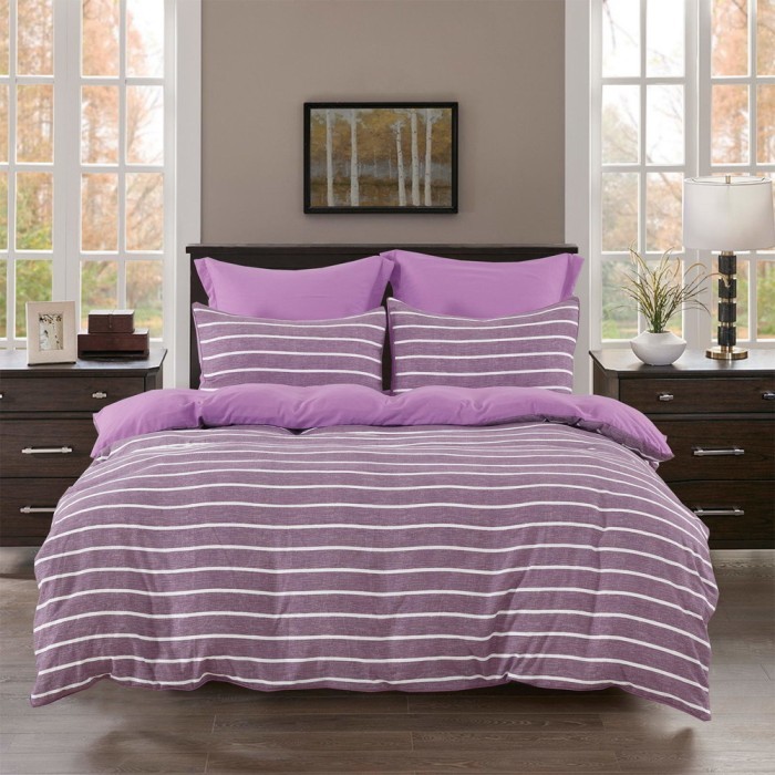 Тиана (фиолет) Комплект постельного белья жатка Евро 4н
