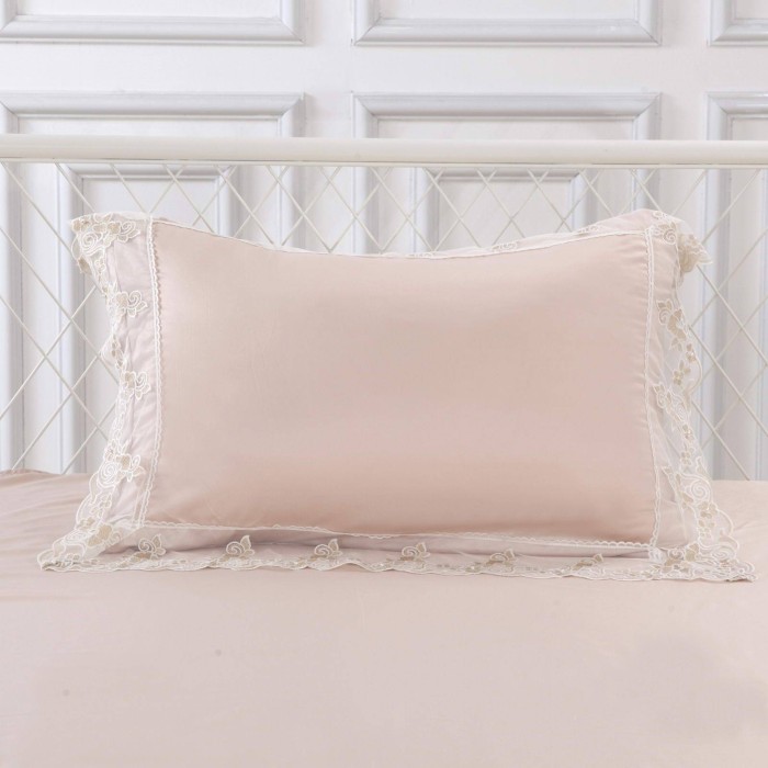 Тиара (беж) Евро Комплект с кружевом