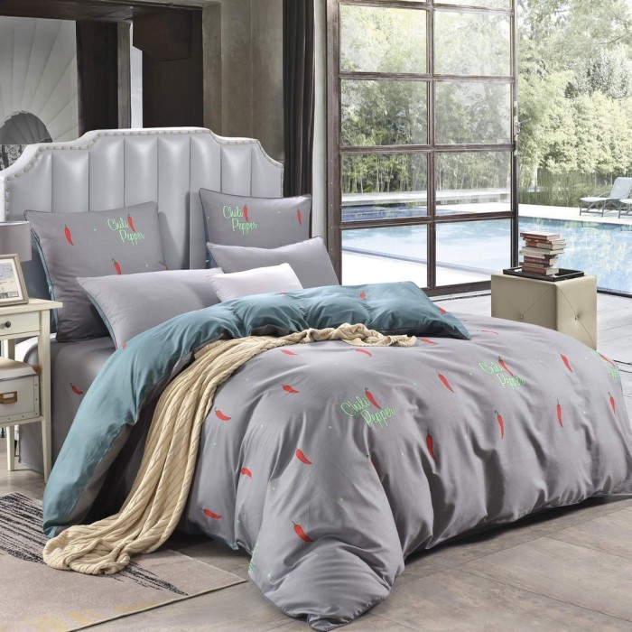 Чилли (серый) Комплект постельного белья сатин 1.6