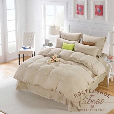 Асти (беж) Комплект постельного белья Евро 4н