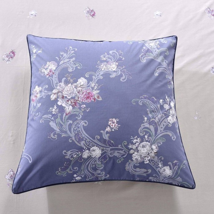 Клименция (синяя) Комплект постельного белья сатин 1.6