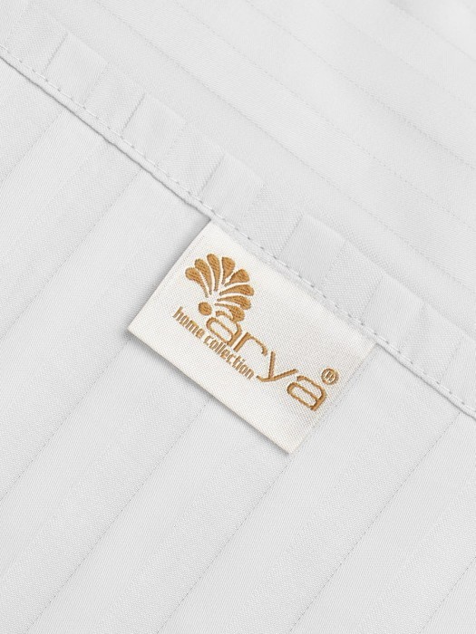 Постельное белье Arya Vip из Страйп Сатина Семейный. 160x220 Белый