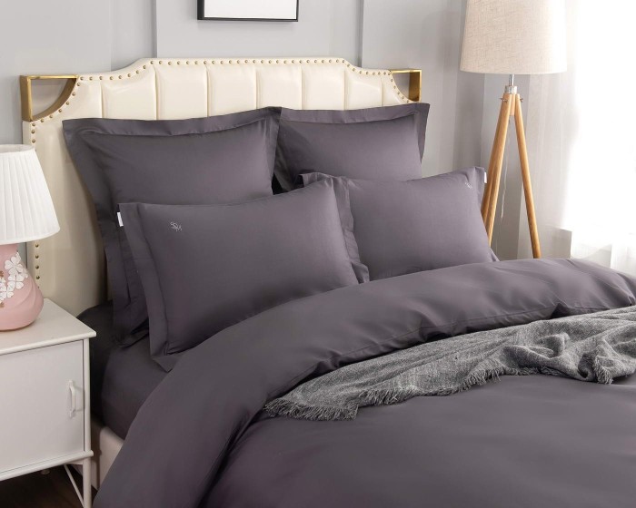 Флоренция (антрацит) Комплект постельного белья Евро 4н