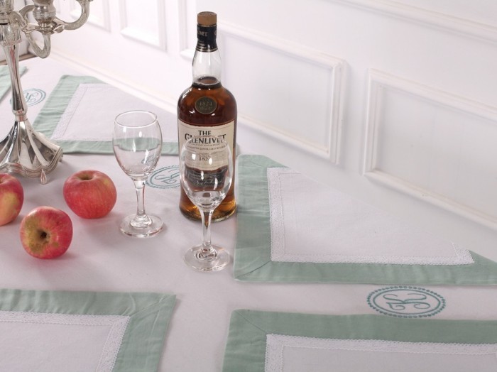 Скатерти Лен Бурже мави 180 х 360 см