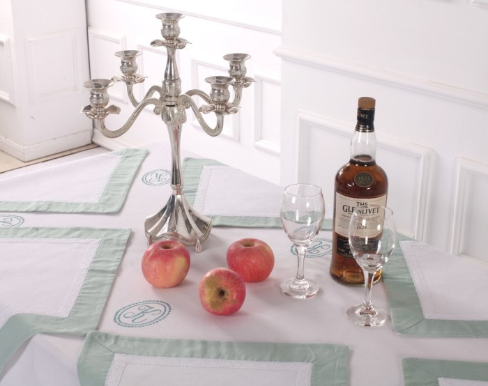 Скатерти Лен Бурже мави 180 х 360 см