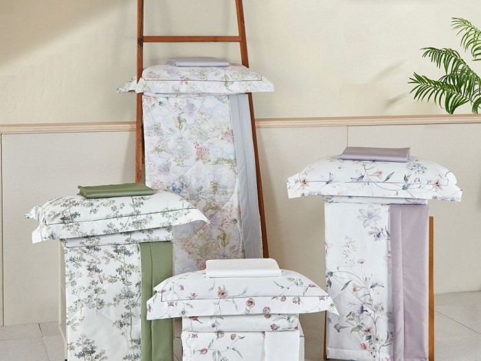 Комплект с летним одеялом семейный из египетского хлопка Premium, 1.5-спальный 160х220 см, 2232-OSPS