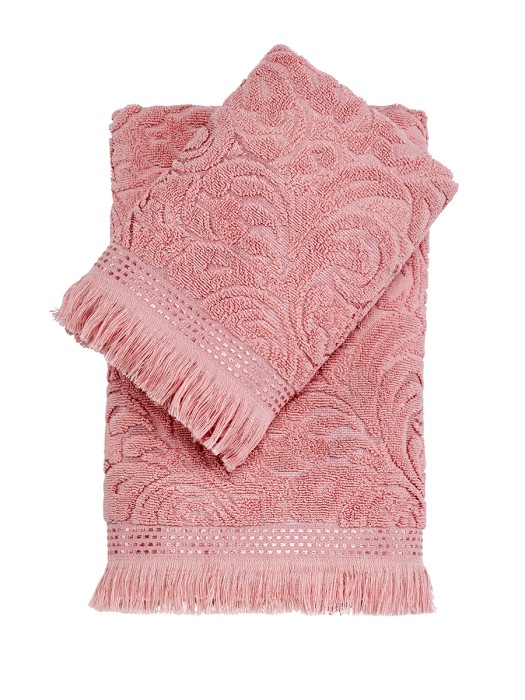 Комплект махровых полотенец "KARNA" ESRA 50x90-70х140 см Розовый