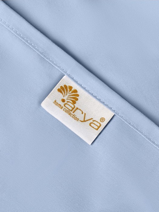 Постельное белье Arya из Oднотонного Сатина 2 Сп. 200x220 Vip Светло-синий