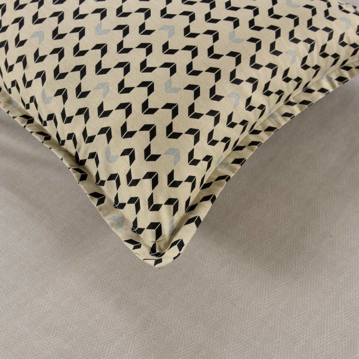 Арно (беж) Комплект постельного белья сатин Евро 4н