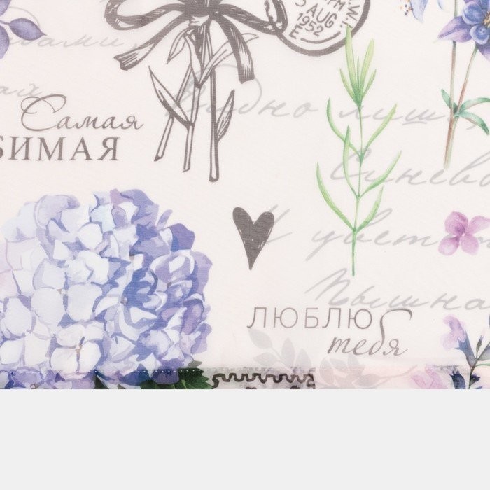 Тюль с подхватом и ламбрекеном "Магия прованса" 250х200см, 100% п/э, вуаль