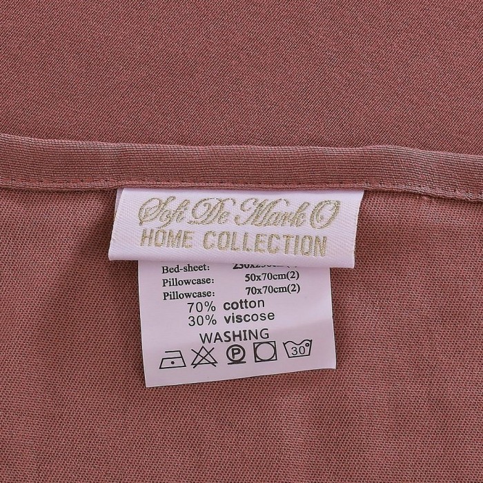 Тиана (марсала) Комплект постельного белья жатка Евро 4н