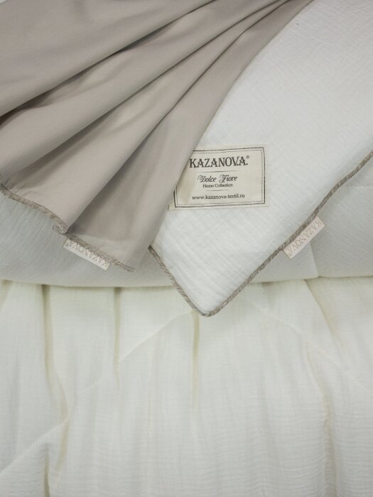 Комплекты для сна Muslin & Satin Solid color (крем карамель) Евро