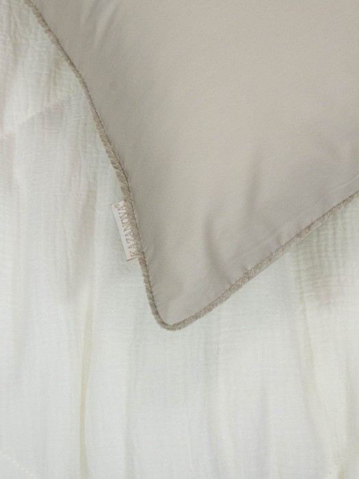Комплекты для сна Muslin & Satin Solid color (крем карамель) Евро