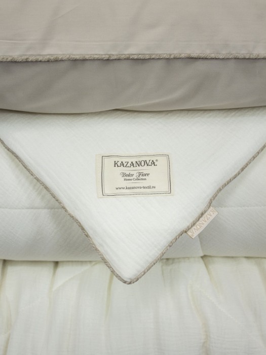 Комплекты для сна Muslin & Satin Solid color (крем карамель) Евро