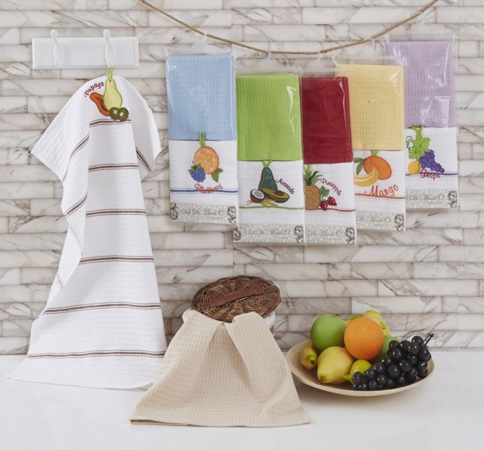 LISA (красная) Салфетки Вафельные 45х70 (2шт)