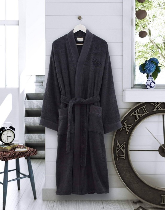 VELNES XXXXL (антрацит) Мужской Халат
