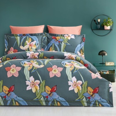 Постельное Белье Arya Exclusive евро 200X220 Evergreen  Темнo-голубой, синий
