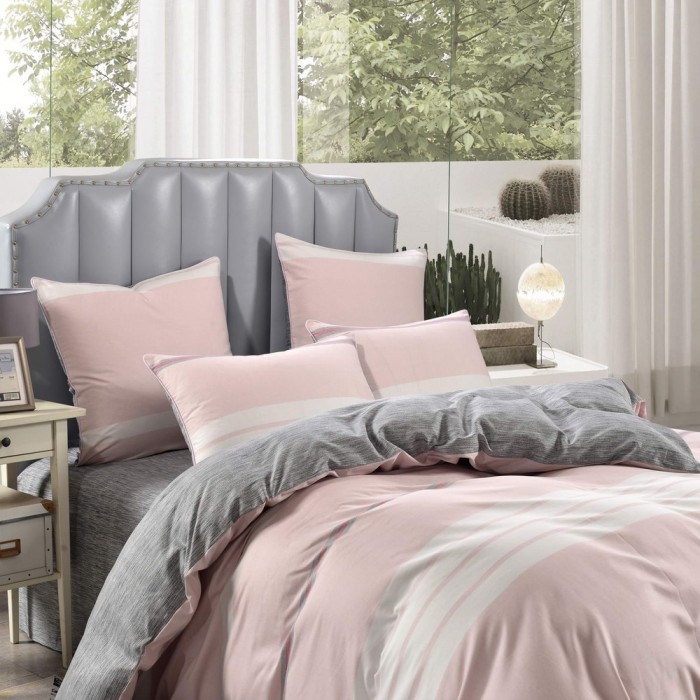 Сивилла (розовая) Комплект постельного белья Сатин 2х