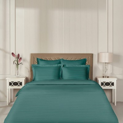 Постельное белье Arya из Страйп Сатина 2 Сп. 200x220 Vip Зеленый