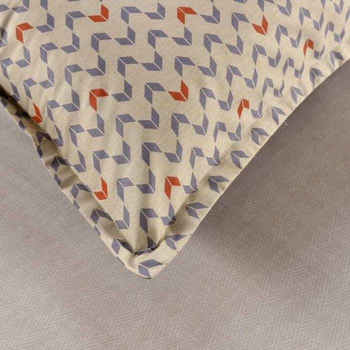 Арно (серый) Комплект постельного белья сатин Евро 4н