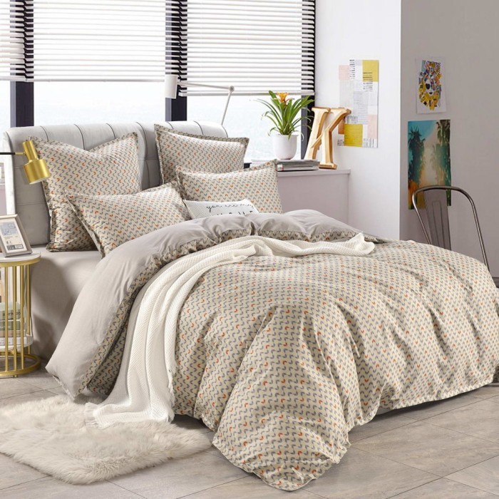 Арно (серый) Комплект постельного белья сатин Евро 4н