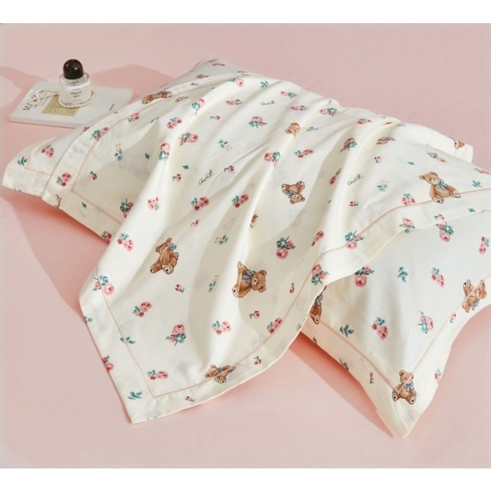 Комплект постельного белья 1,5-спальный, печатный сатин 2177-4S