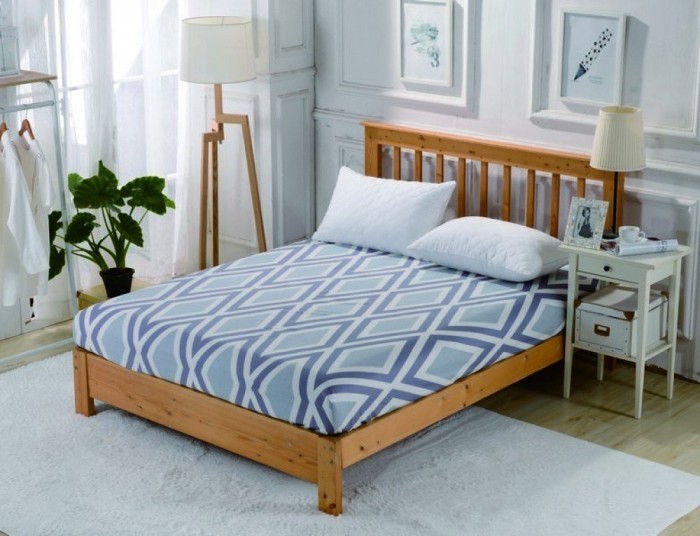 Простынь на резинки сатин печатный PCT-R-245 180x200