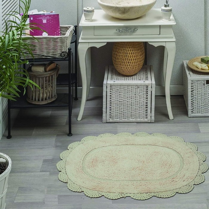 MELINDA (стоун)  Коврик для ванной кружевной 50х70см