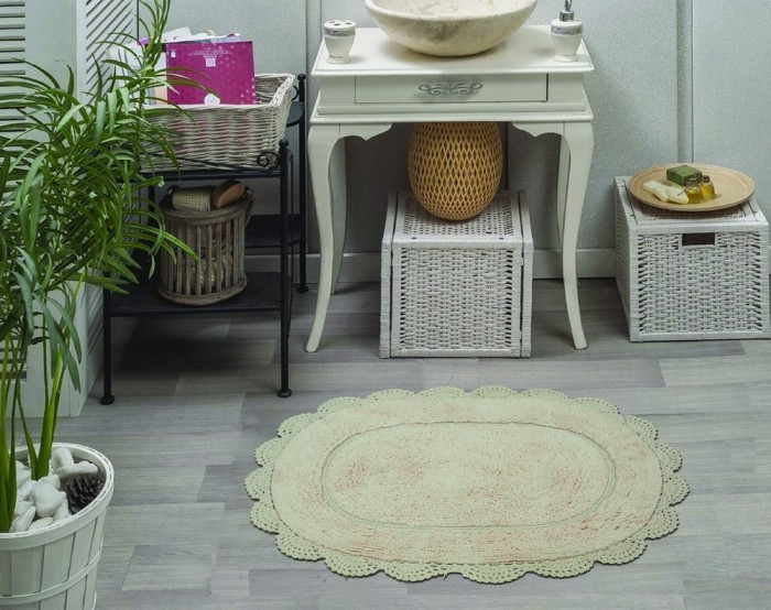 MELINDA (стоун)  Коврик для ванной кружевной 50х70см