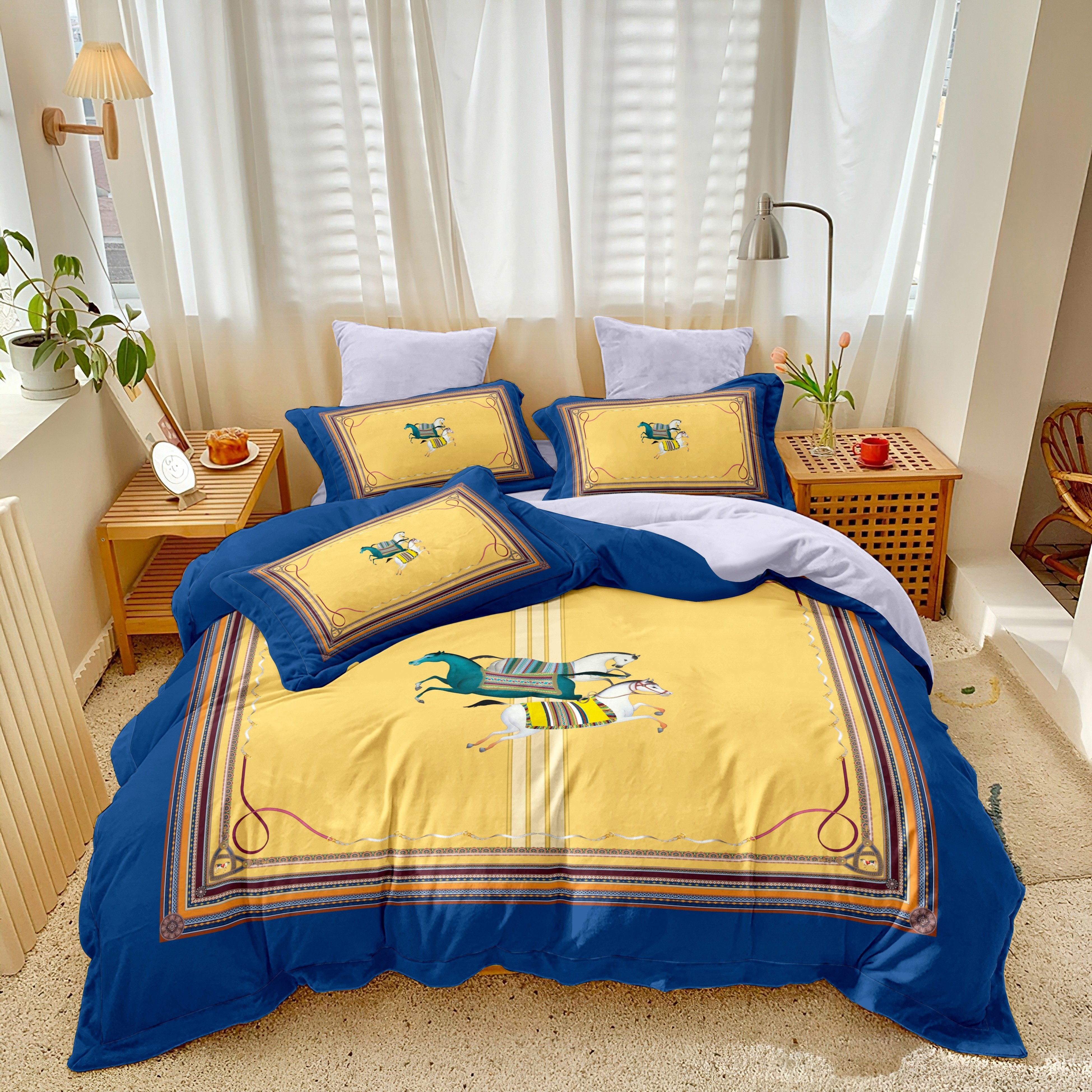 Комплект постельного белья Египетский хлопок семейный TIS05-230 код1098