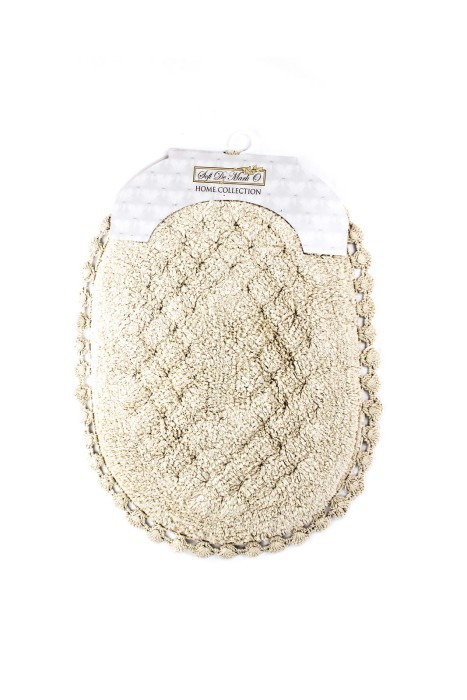 AVRORA (беж)  Коврик для ванной кружевной 100х150см