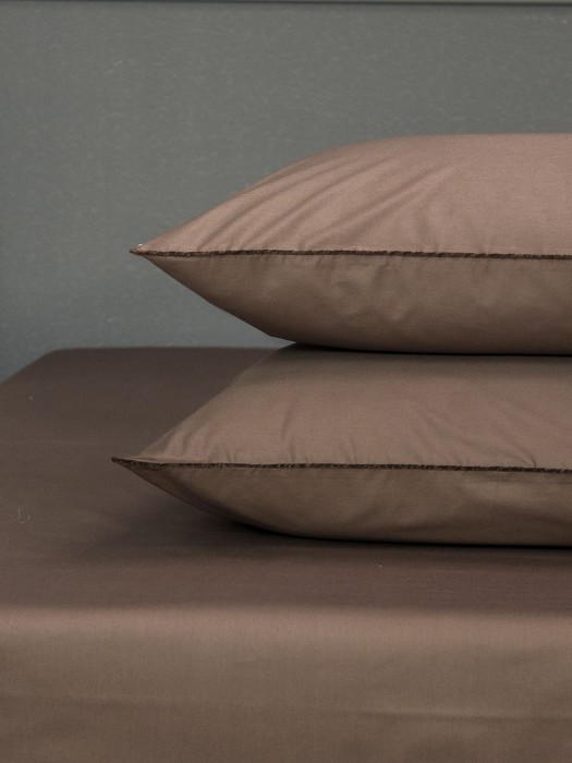 Комплекты для сна Muslin & Satin Solid color (брауни охра) Евро