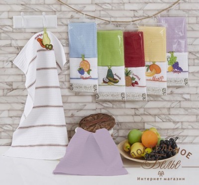 LISA (сирень) Салфетки Вафельные 45х70 (2шт)