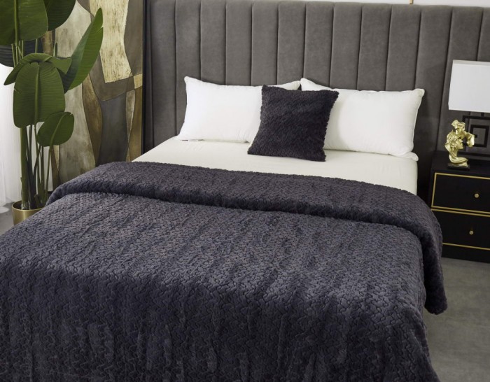 Теодор (антрацит) Покрывало 160х220