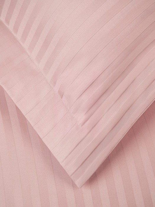 Постельное белье Arya из Страйп Сатина 2 Сп. 200x220 Vip Розовый