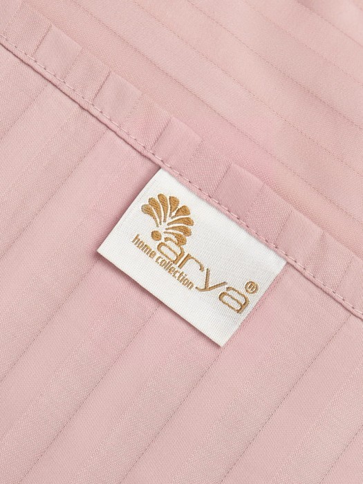 Постельное белье Arya из Страйп Сатина 2 Сп. 200x220 Vip Розовый