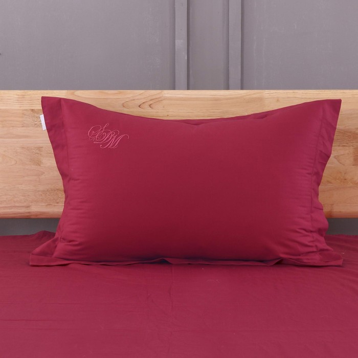 Джонатан (бордо) Комплект постельного белья сатин Евро 4н