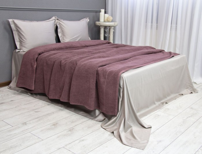 Покрывало махровое Готье (винный) 200х220см