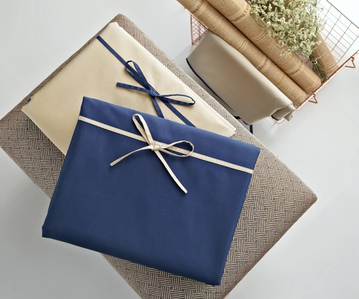 Постельное белье Sharmes "Luca"  2-х спальный дуэт (светло-бежевый/темно-синий)