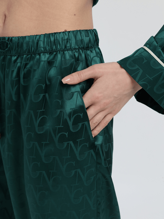 Шелковая пижама Angy (S (42-44), изумруд)