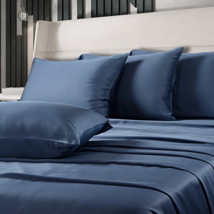 Простыня Sharmes "Bamboo", 260х240 (темно-синий)
