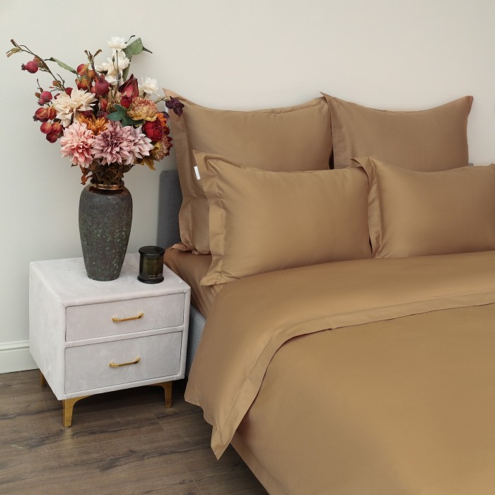 Моно (бронза) Комплект постельного белья Евро Макси