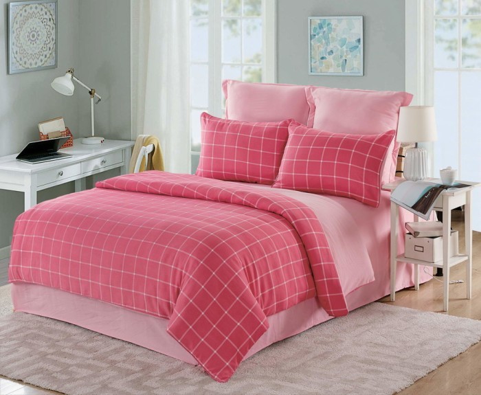 Элман (розовый) Комплект постельного белья жатка 1.6