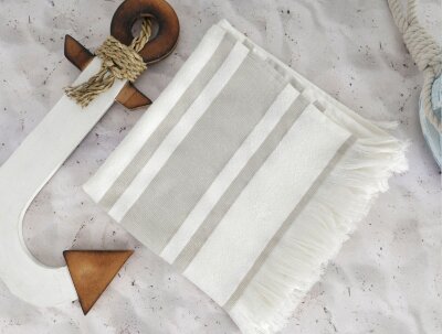 DERIN Cream (кремовый) полотенце пляжное  50x90