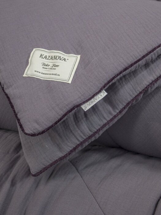 Комплекты для сна Muslin & Satin Solid color (графит сапфир) Евро