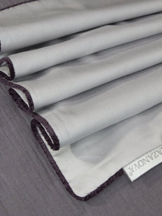 Комплекты для сна Muslin & Satin Solid color (графит сапфир) Евро