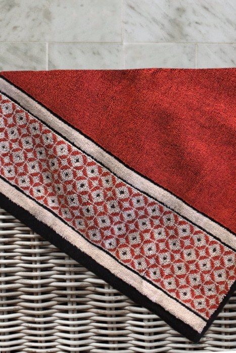 Полотенце велюровое Arya Laura 50x90 Кирпичный