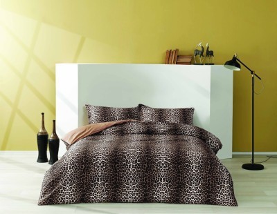 Постельное белье TAC SATEN /евро/ LEOPARD, коричневый